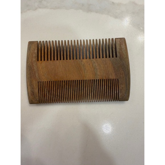 Cremo Dual Sided Wooden Beard Comb Mens Grooming Tool Brown Pocket Size 4 Inch - Picture 3 of 4